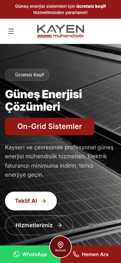 Kayen Mühendislik - Mobil