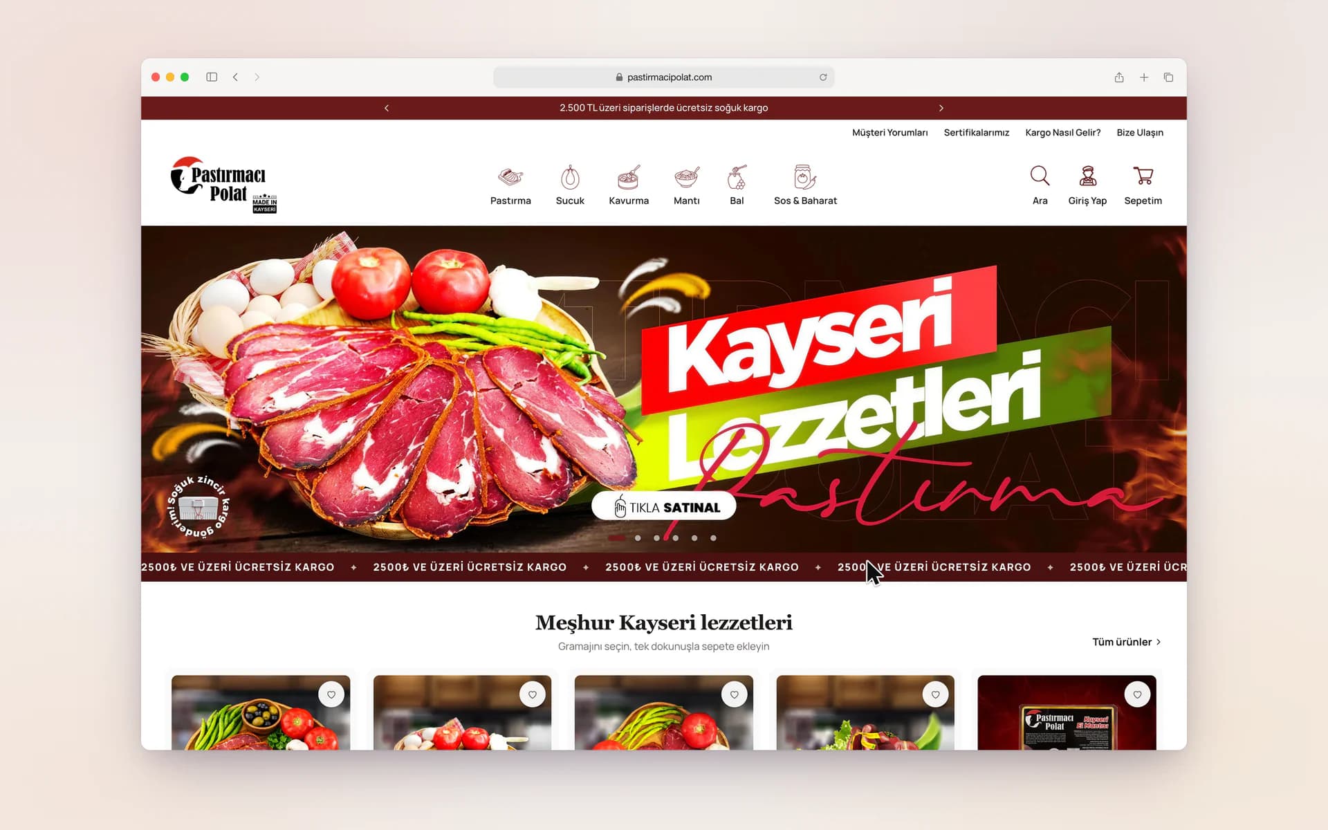 A 39-second walkthrough of what we built for Pastırmacı Polat